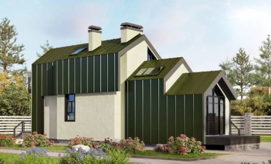 060-006-Л Проект двухэтажного дома с мансардой, классический домик из газосиликатных блоков | Проекты домов от House Expert
