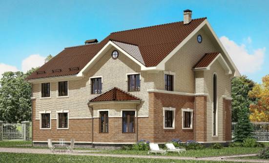 300-004-Л Проект двухэтажного дома, классический домик из газосиликатных блоков | Проекты домов от House Expert