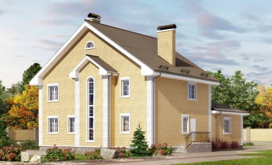 320-003-Л Проект двухэтажного дома, классический домик из поризованных блоков | Проекты домов от House Expert