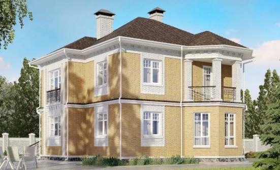 160-001-Л Проект двухэтажного дома, бюджетный коттедж из поризованных блоков | Проекты домов от House Expert