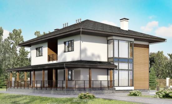 245-001-П Проект двухэтажного дома, современный домик из пеноблока | Проекты домов от House Expert