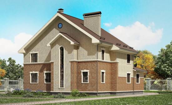 300-004-Л Проект двухэтажного дома, классический домик из газосиликатных блоков | Проекты домов от House Expert