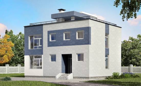 180-005-П Проект двухэтажного дома, современный домик из газосиликатных блоков | Проекты домов от House Expert