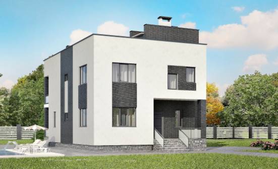 225-001-П Проект двухэтажного дома, современный коттедж из арболита | Проекты домов от House Expert