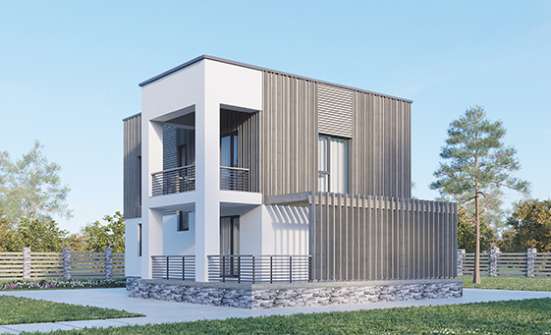 150-017-П Проект двухэтажного дома, экономичный загородный дом из керамзитобетонных блоков | Проекты домов от House Expert