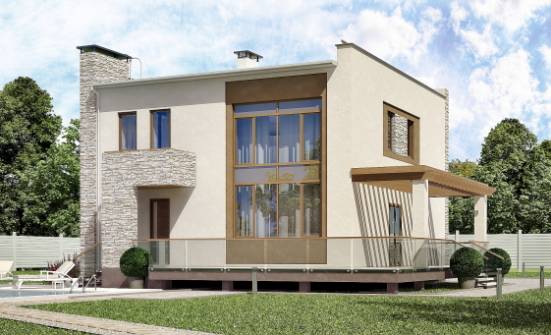 185-001-П Проект двухэтажного дома, просторный коттедж из арболита | Проекты домов от House Expert