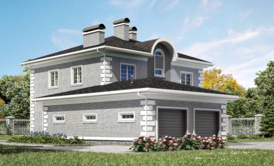 245-004-Л Проект двухэтажного дома и гаражом, классический загородный дом из кирпича | Проекты домов от House Expert