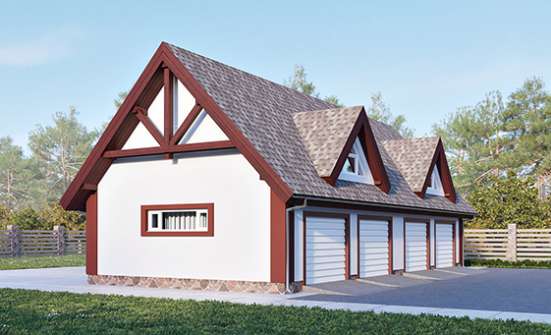 145-002-Л Проект гаража из теплоблока | Проекты домов от House Expert