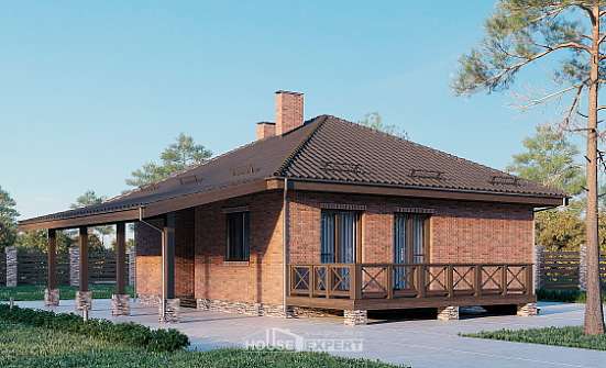 070-006-Л Проект одноэтажного дома, красивый коттедж из пеноблока | Проекты домов от House Expert