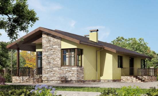 130-007-Л Проект одноэтажного дома, компактный домик из теплоблока | Проекты домов от House Expert