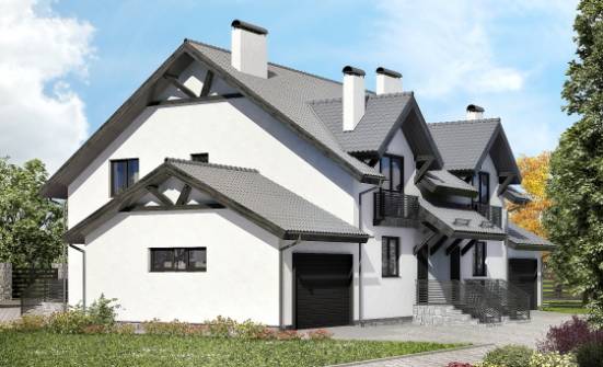 290-003-П Проект двухэтажного дома с мансардой, классический дом из пеноблока | Проекты домов от House Expert