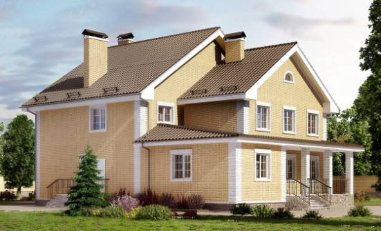 320-003-Л Проект двухэтажного дома, классический домик из поризованных блоков | Проекты домов от House Expert