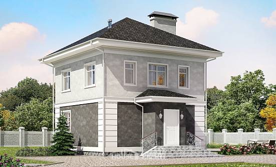 090-003-П Проект двухэтажного дома, бюджетный загородный дом из арболита | Проекты домов от House Expert