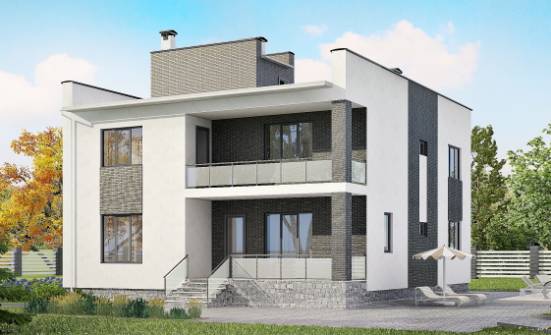 225-001-П Проект двухэтажного дома, современный коттедж из арболита | Проекты домов от House Expert