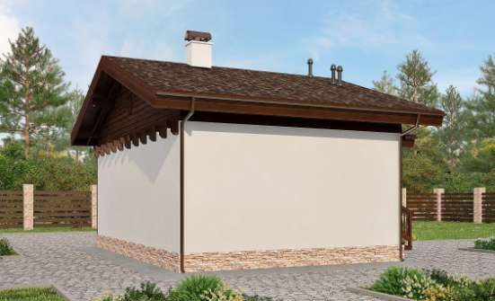040-003-П Проект бани из арболита | Проекты одноэтажных домов от House Expert