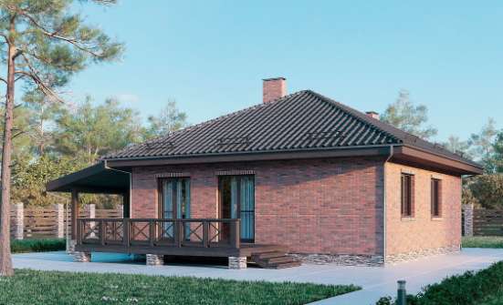 070-006-Л Проект одноэтажного дома, красивый коттедж из пеноблока | Проекты домов от House Expert