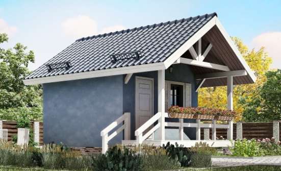 020-001-Л Проект одноэтажного дома, эконом домик из бревен | Проекты домов от House Expert